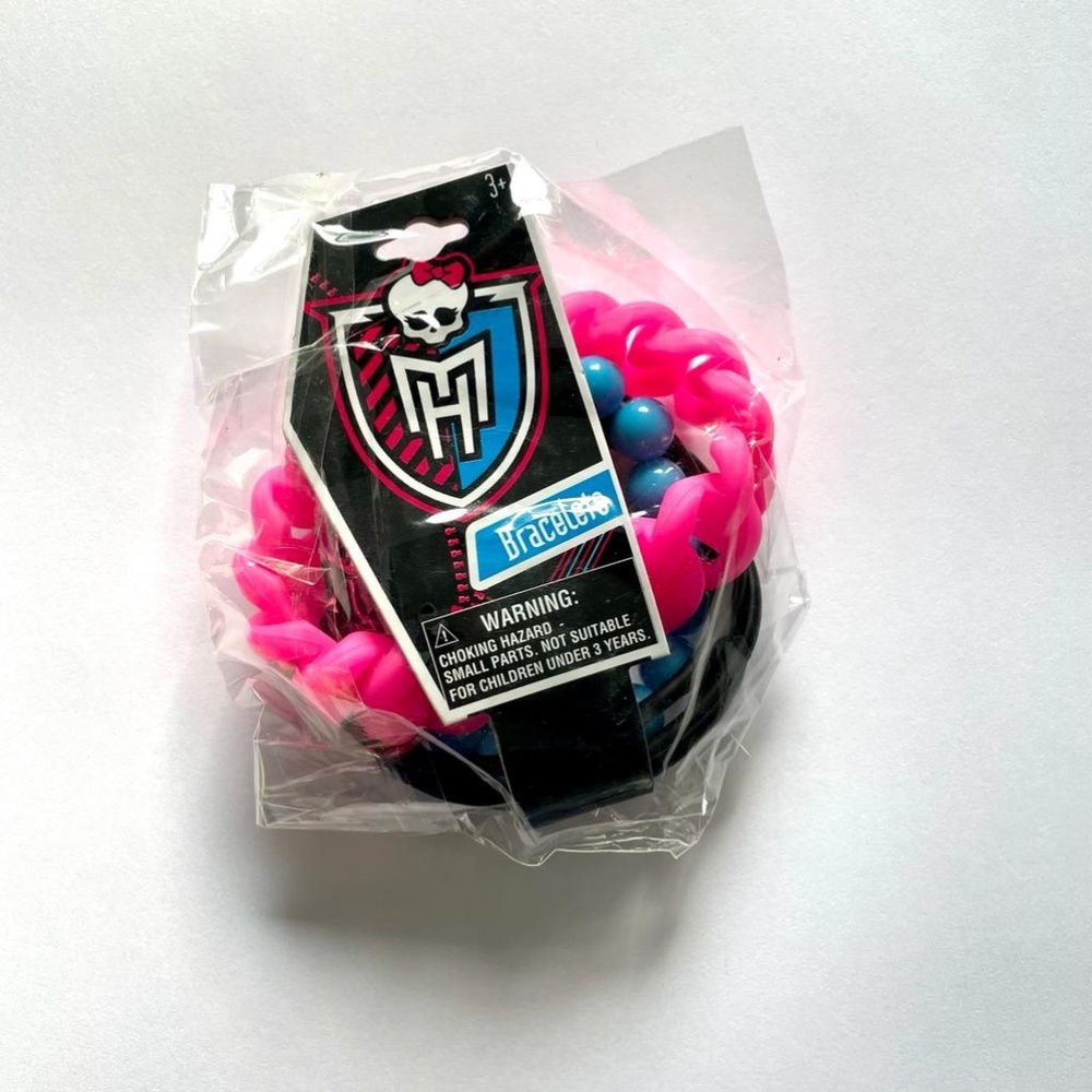 Monster High Pink, Blue & Black Stackable Bracelets For Kids Halloween